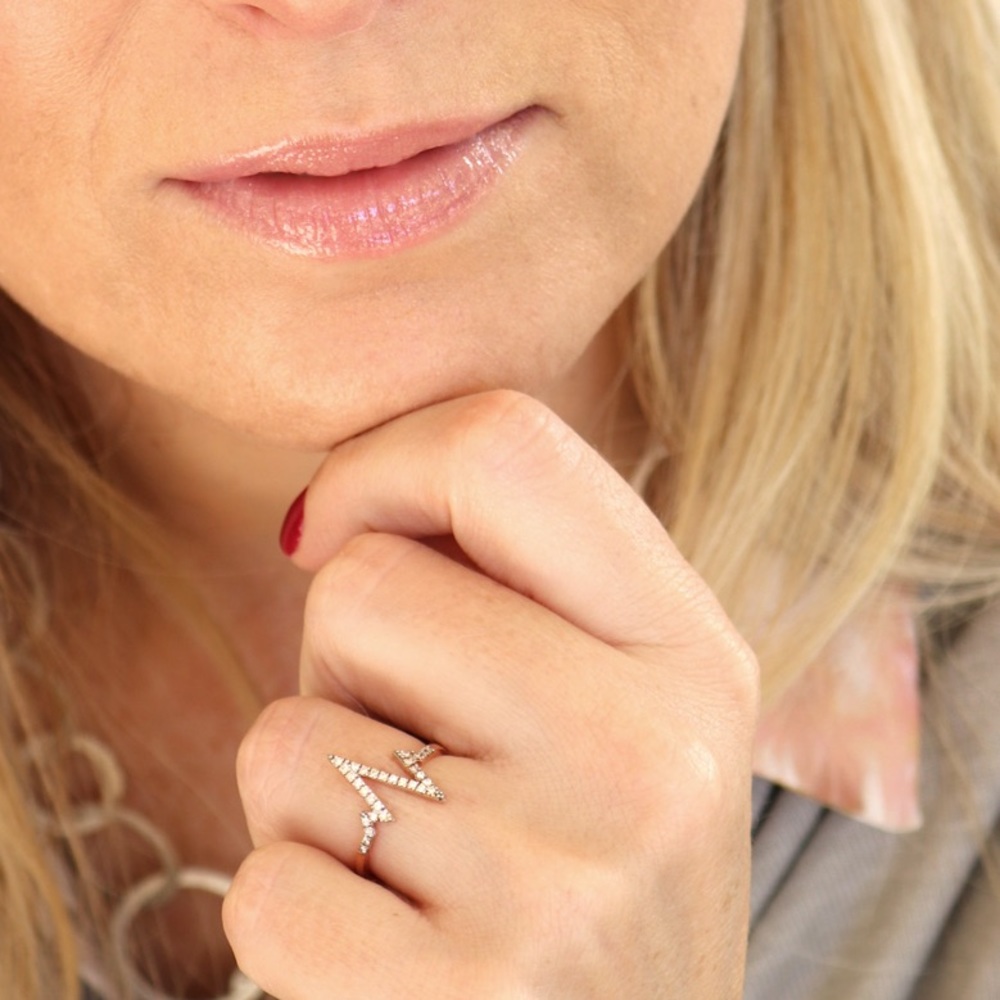 Geometric Heartbeat ring - Picture 4 of 4